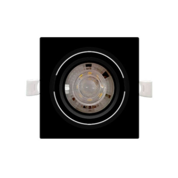 Spot Led Embutir Quadrado Direcionável 7W PVC Alltop 6500K 560 lm Bivolt Preto PAR20 15.000H