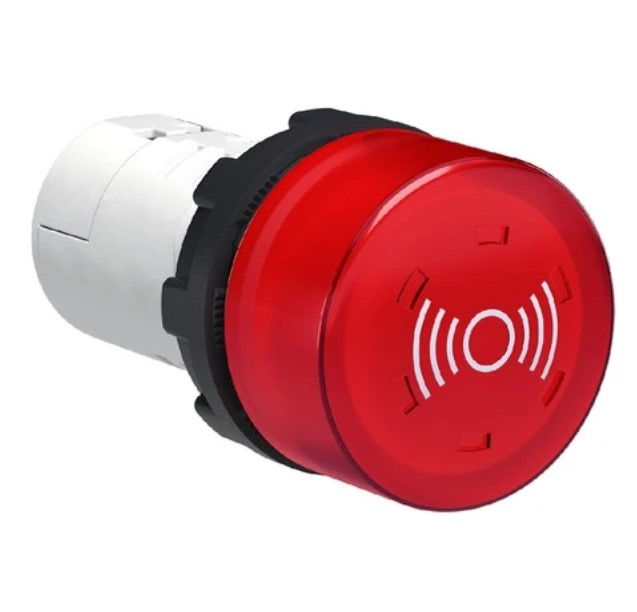 Sinaleiro Sonoro PVC com Buzzer Intermitente com LED 23 mm 220VCA Vermelho