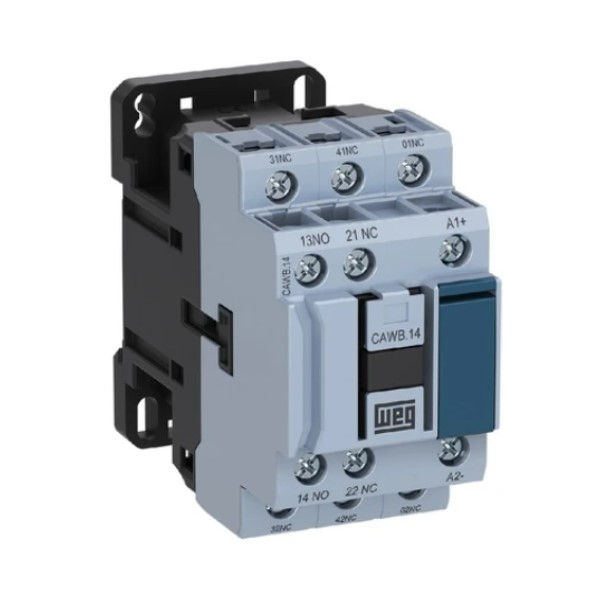 Contator Auxiliar 10A 2NA+3NF 220VCA 50/60 Hz Cawb Conexão para Parafuso