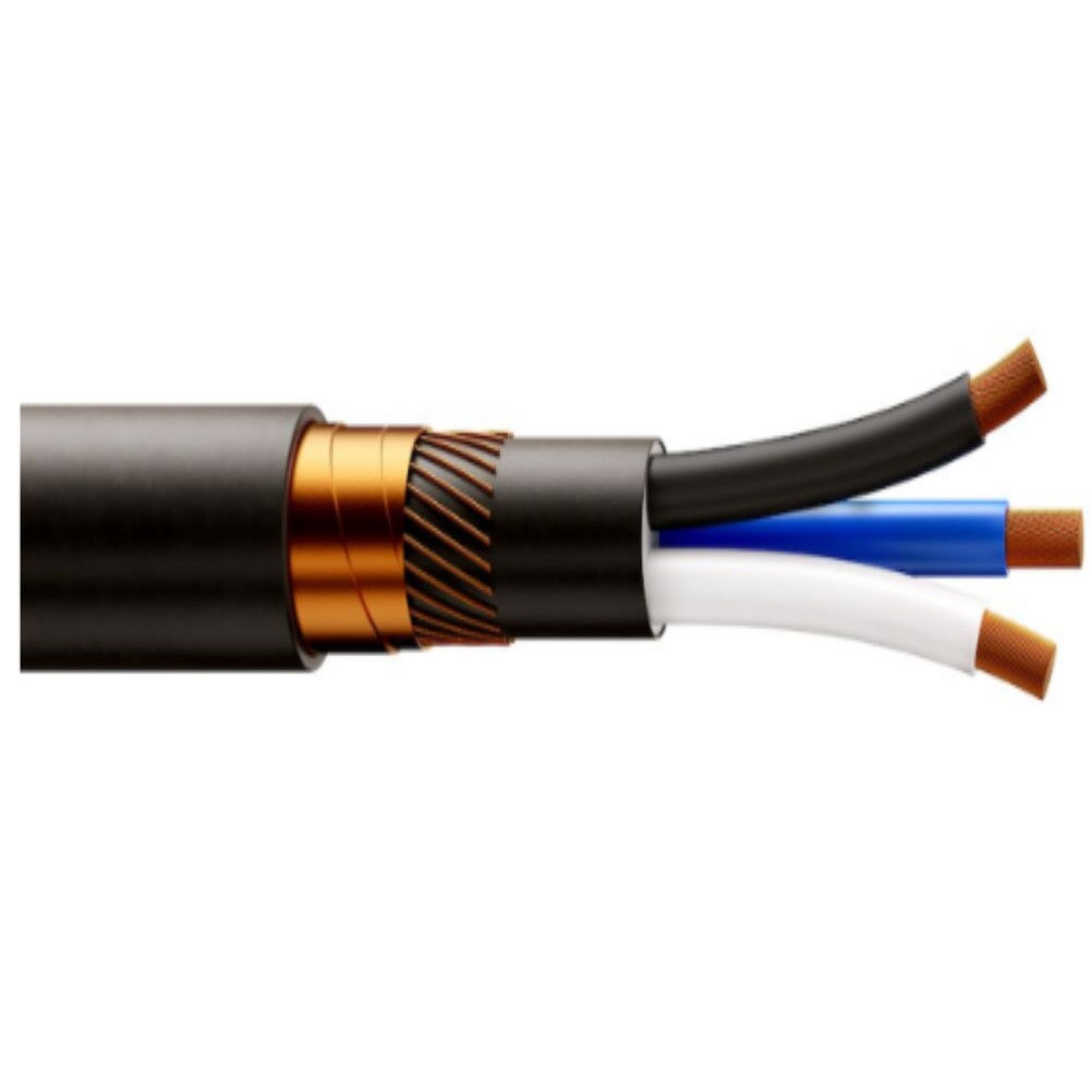 Cabo Cobre Isolado HEPR 90G 0,6/1 kV 3x 70,00+35,00 mm² Eprotenax G7 Flexível Blindado Preto NBR 7286 para Inversor de Frequência VFD Classe 5