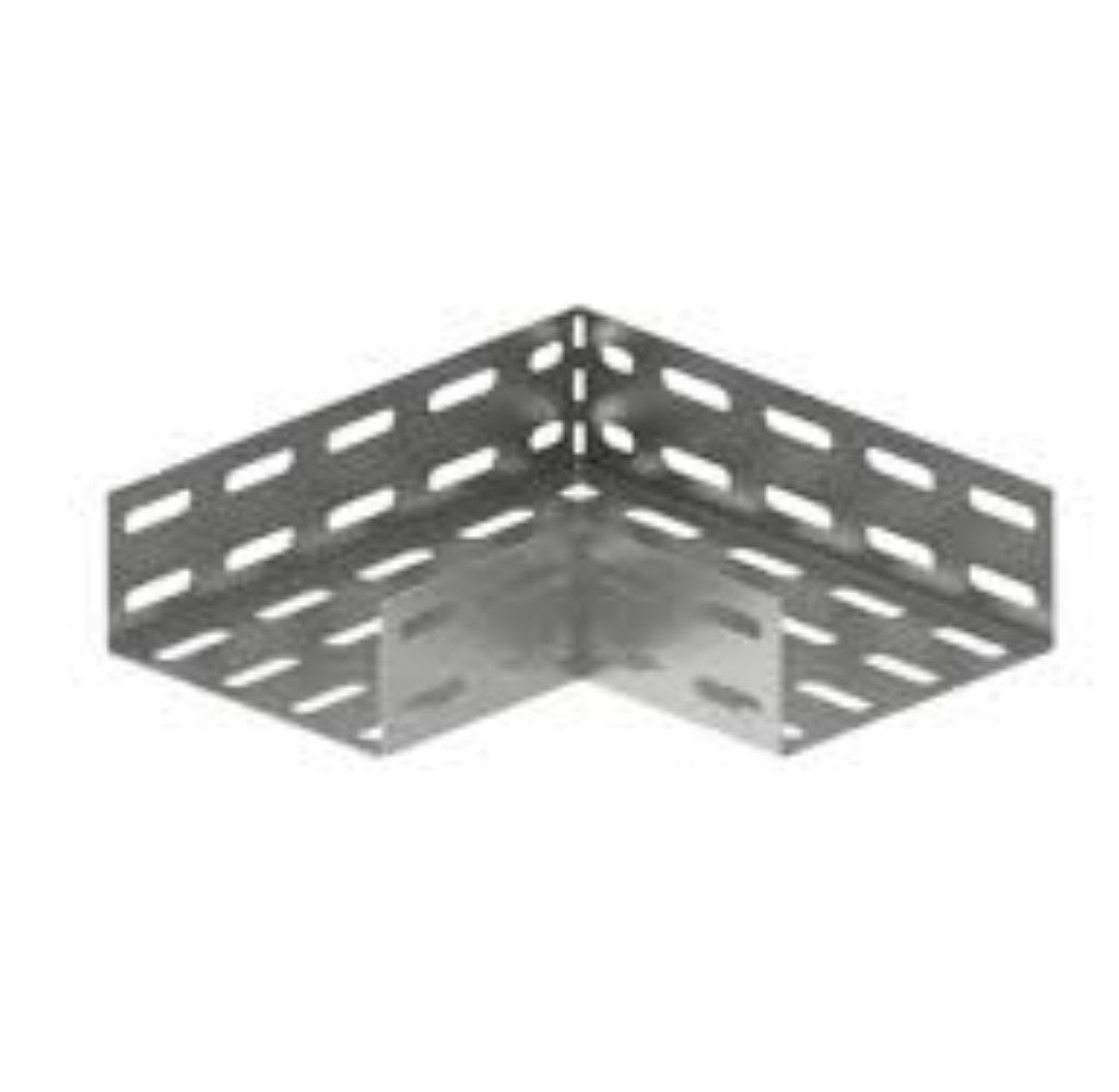 Cotovelo Reto Perfurado Galvanizado Eletrolítico para Eletrocalha 450x100 mm Chapa 20