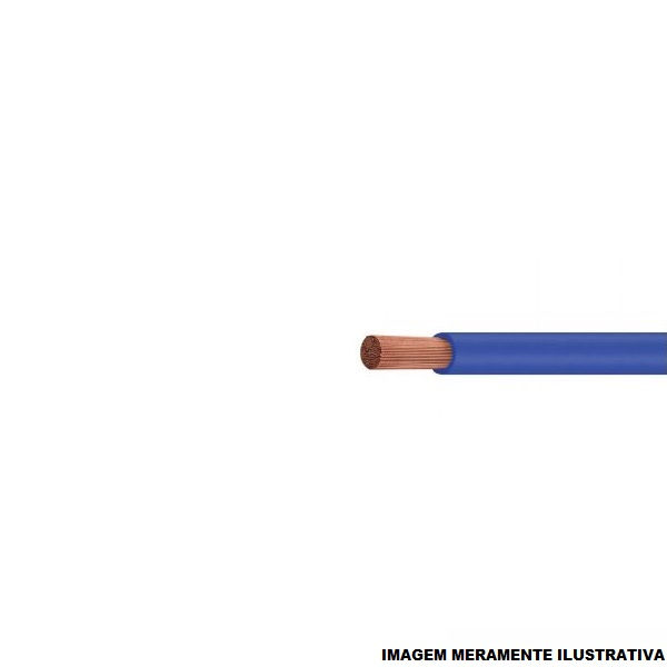 Cabo Cobre Isolado PVC 70G 750V 1x 1,00 mm² Flexível Azul Escuro NBR 247-3 Classe 5