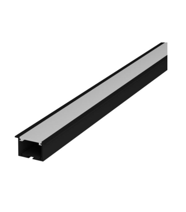 Perfil Sobrepor Risque Alumínio Preto 17x15x3000 mm para Fita LED