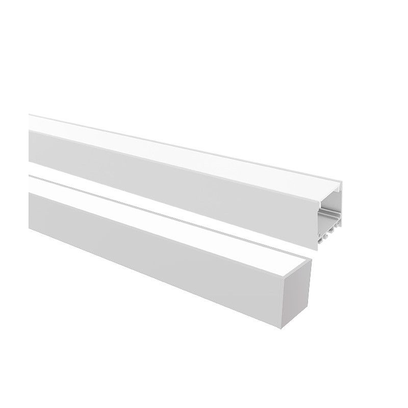 Perfil Sobrepor Spire 35x35 Alumínio Branco 35x35x3000 mm para Fita LED