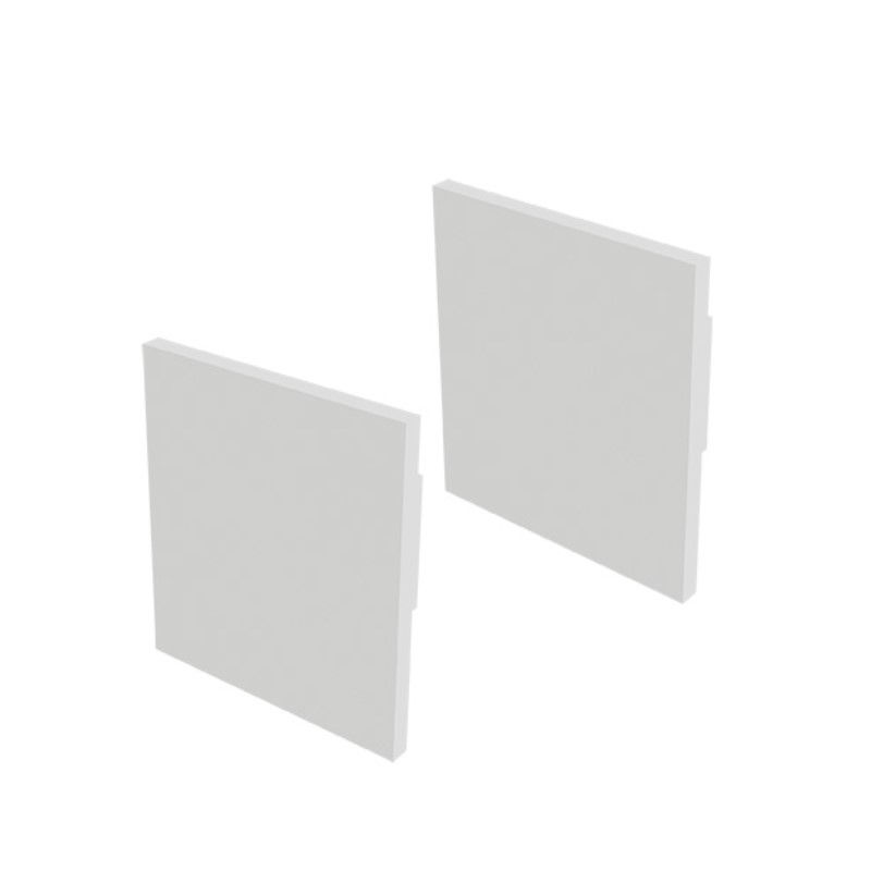 Kit Acessório para Perfil LED Spire 35x35 Branco com 2 Tampas e 2 Presilhas