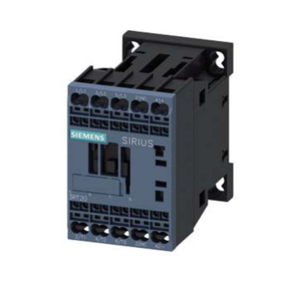 Contator Principal Tripolar 9A Mini S00 1NF 24VCC 3RT2016 Conexão para Mola