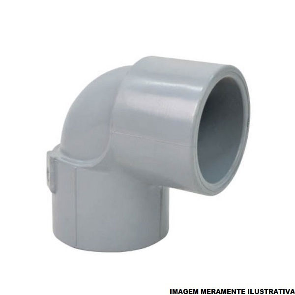 Joelho CPVC 90G Soldável 6" Corzan SCH80 Cinza Industrial