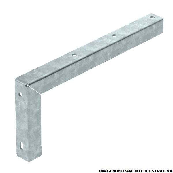 Suporte Horizontal Galvanizado a Fogo 300x675 mm para Fixar Isolador 15 kV