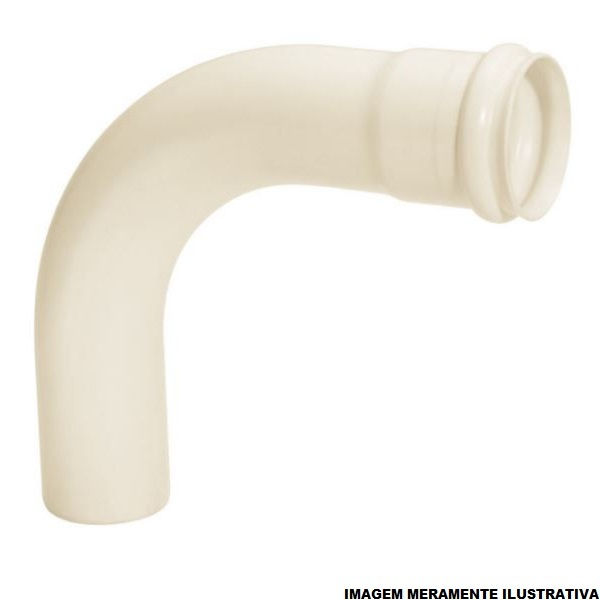 Curva PVC 90G Longa 50 mm Classe 8 Branca Esgoto