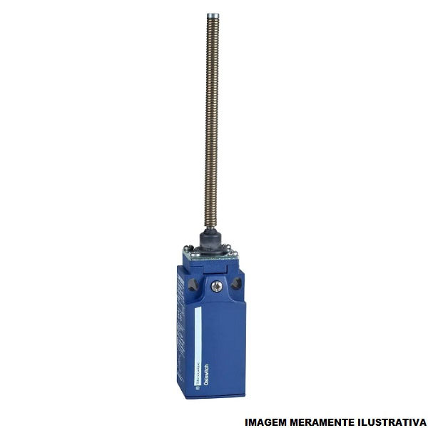 Fim de Curso Xckn 10A 240VCA Corpo PVC Caixa Estreita sem Alavanca e Roldana 1NF Haste 128 mm