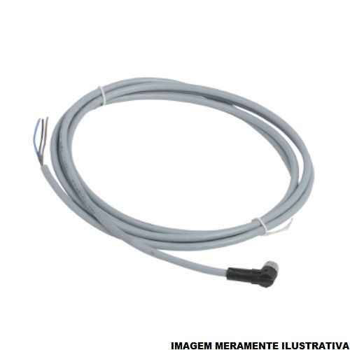 Cabo Com Conector Fêmea M8 PVC 4 Pinos 2 M Cinza