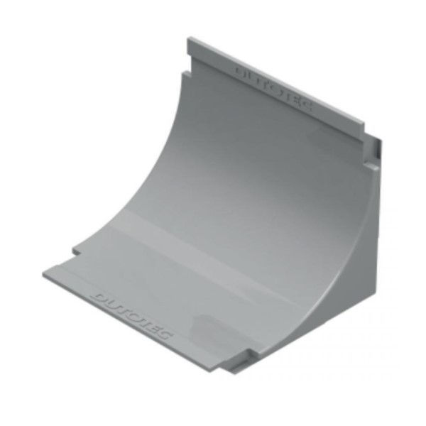 Curva Alumínio Plana Lisa Vertical Interna 90G Raio 30 mm para Canaleta Dutotec 25 e 45 mm Bege Standard