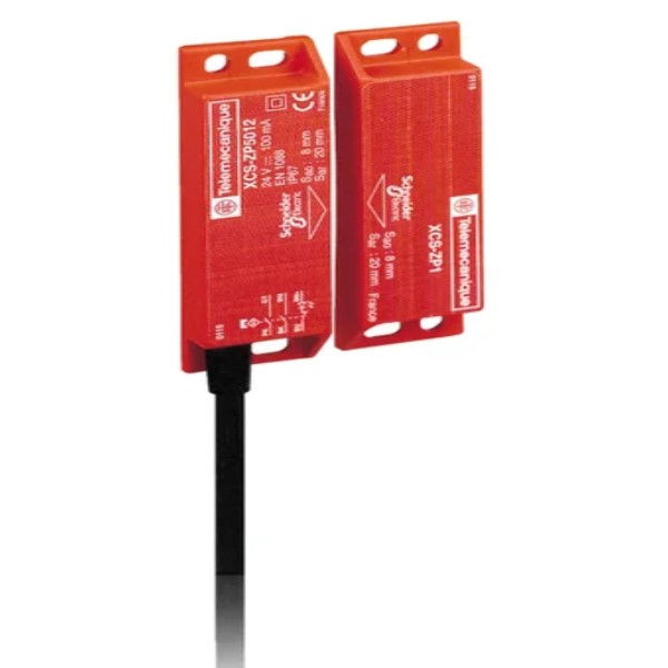 Chave Segurança PVC Magnética Interruptor 100 MA 2NF+1NA 24VCC 88x25x13 mm IP67 com Cabo 2 M