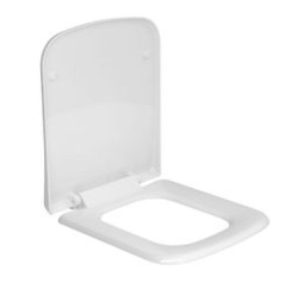 Assento Sanitário Assento Sanitário PVC Convencional Quadrado Branco Slow Close