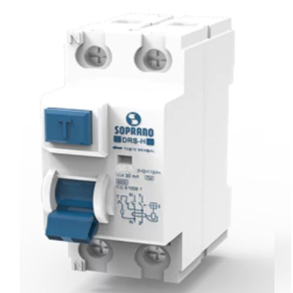 Interruptor dr Bipolar 6 KA 220/400VCA 25A 30 MA DIN Tipo AC Diferencial Residual para Barramento Pente