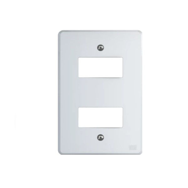 Placa PVC para 2 Módulos 4x2 Branca Linha Equille