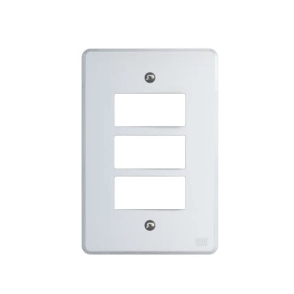 Placa PVC para 3 Módulos 4x2 Branca Linha Equille