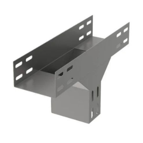 Te Liso Vertical Descida 90G Galvanizado Eletrolítico para Eletrocalha 100x100 mm