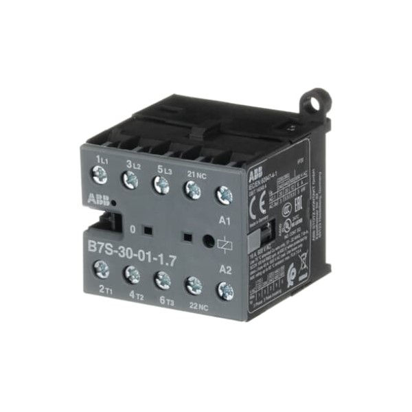 Contator Principal Tripolar 11A Mini 1NF 24VCC B7S Conexão para Parafuso