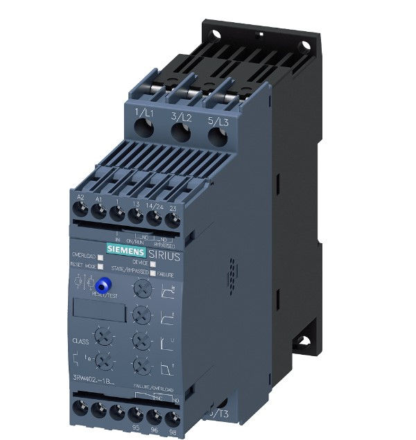 SoftStarter 3RW40 220/380/440VCA 12,5/20/25 CV 32A 9/15/18,5 kW Tensão de Comando 24VCA/CC IP20 Linha Smart