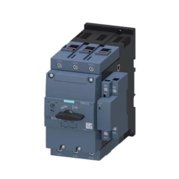 Disjuntor Motor Tripolar 3RV21 57,00-75,00A 6 KA Classe 10 com Acionamento Rotativo DIN S3 Conexão Parafuso