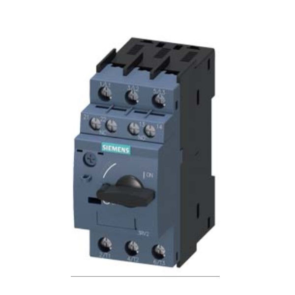 Disjuntor Motor Tripolar 3RV2011 4,50-6,30A Classe 10 com Acionamento Rotativo DIN S00 Conexão para Parafuso