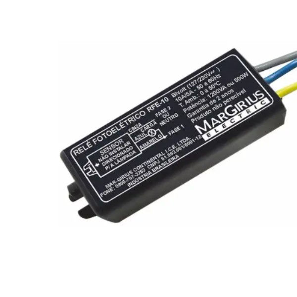Relé Fotoelétrico 500W Bivolt IP65 50/60 Hz