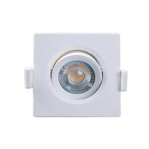 Spot Led Embutir Quadrado Direcionável 7W PVC Alltop 4000K 560 lm Bivolt Branco PAR20 15.000H
