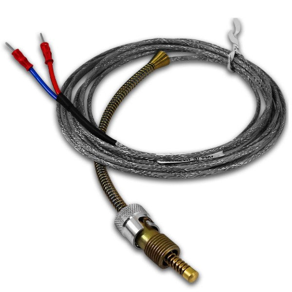 Termopar Com Cabeçote Alumínio Tipo J Cabeçote 8 mm com Cabo 3 M com 2 Fios
