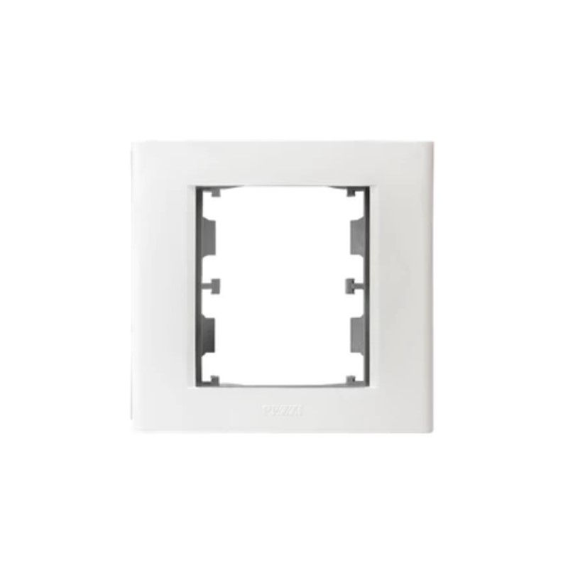 Mini Espelho ABS Branco 74x74 mm para 2 Módulos com Bastidor