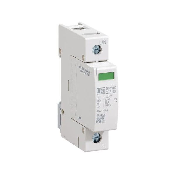 Dispositivo DPS Unipolar 20 KA/40 KA 275VCA Proteção Contra Surto DIN Classe II