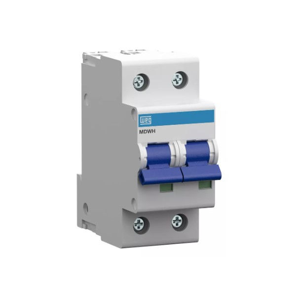 Disjuntor Termomagnético Fixo Bipolar Mdwh C 10A 10 KA/10 KA 220/380VCA DIN