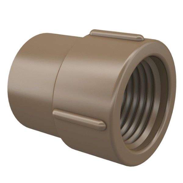Luva PVC LR Soldável 110x4" Marrom Água Fria