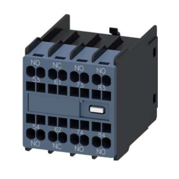 Bloco Contato Frontal 3NA+1NF 3RH29 Conexão Mola DIN EN 50005 Elemento