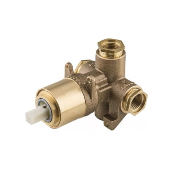 Base Bronze e Latão Misturador Monocomando para Chuveiro/Banheira 1/2" e 3/4" Alta Pressão