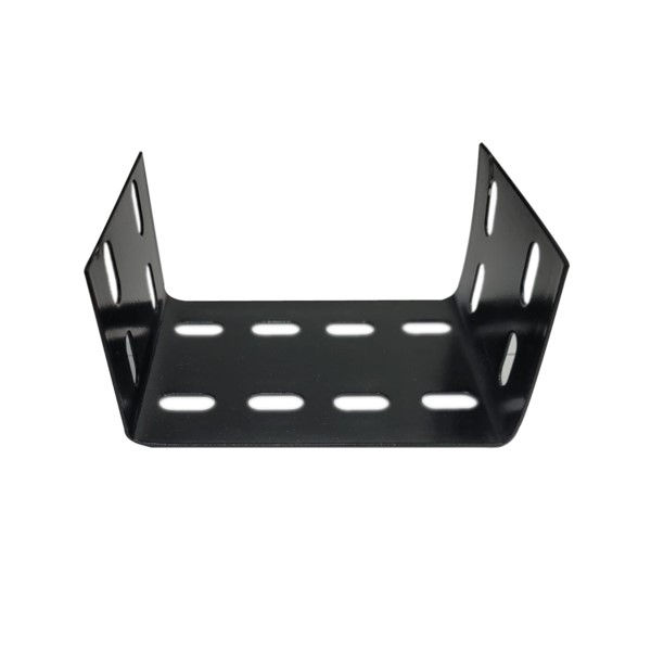 Emenda U Perfurada Galvanizada Eletrolítica Interna 150x100 mm para Eletrocalha com Pintura Preta