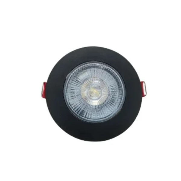 Spot Led Embutir Redondo Direcionável 5W PVC Authentic 3000K 450 lm Bivolt Preto MR16