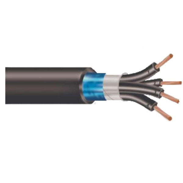 Cabo Cobre Isolado PVC 70G 1 kV 2x 2,50 mm² sem Blindagem Preto NBR 7290 Classe 5