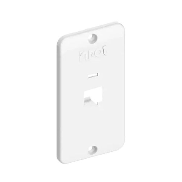 Tampa PVC para 1 Tomada RJ11/RJ45 para Condulete Branca 1" Fixação com Parafuso