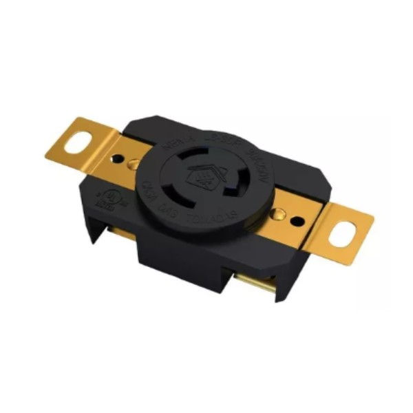 Tomada 2P+T NEMA Embutir 30A/250VCA sem Placa Preta