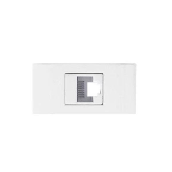 Módulo Tomada RJ45 8 Fios CAT5E PVC Branco