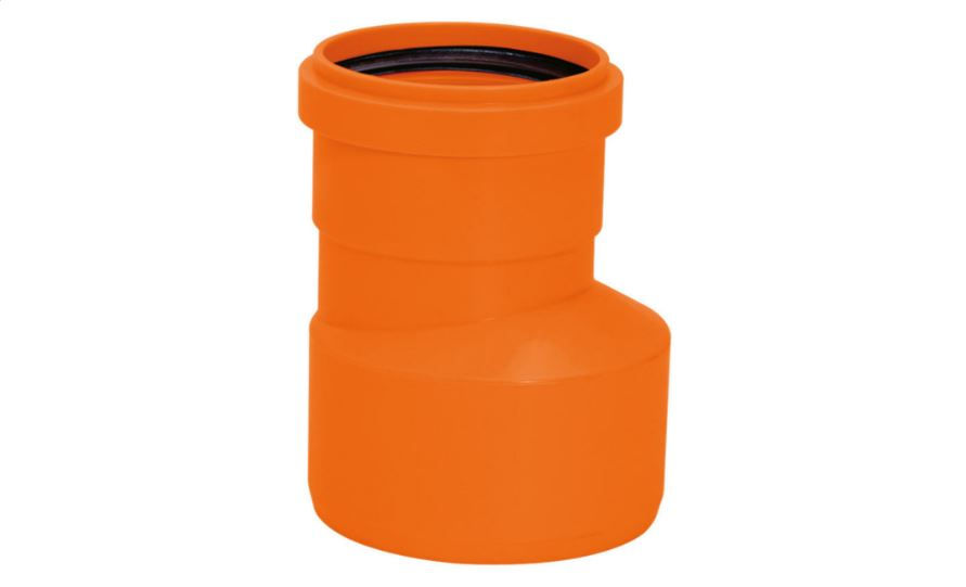 Redução Redução Excêntrica PVC 100x75 mm Silentium Laranja Esgoto
