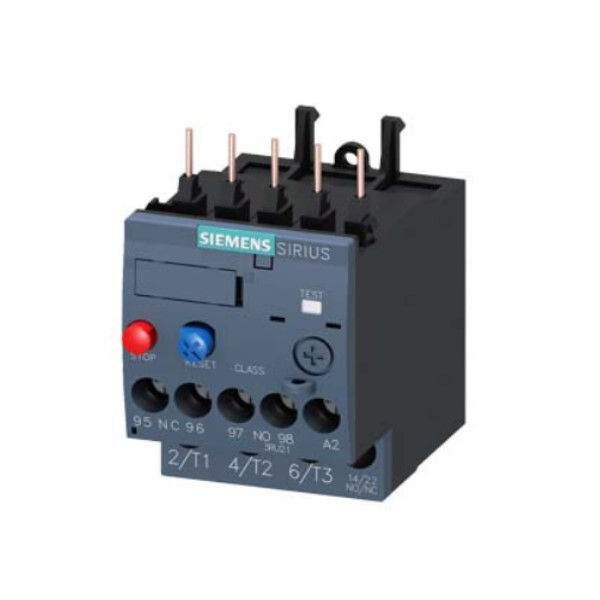 Relé Sobrecarga Tripolar 3RU2116 Mini 5,5-8,0A 1NA+1NF S00 para Contator 3RT2015A 3RT2018 Conexão para Parafuso