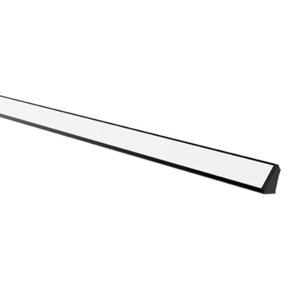 Perfil Sobrepor Vertex L15 Alumínio Preto 17x15x3000 mm para Fita LED