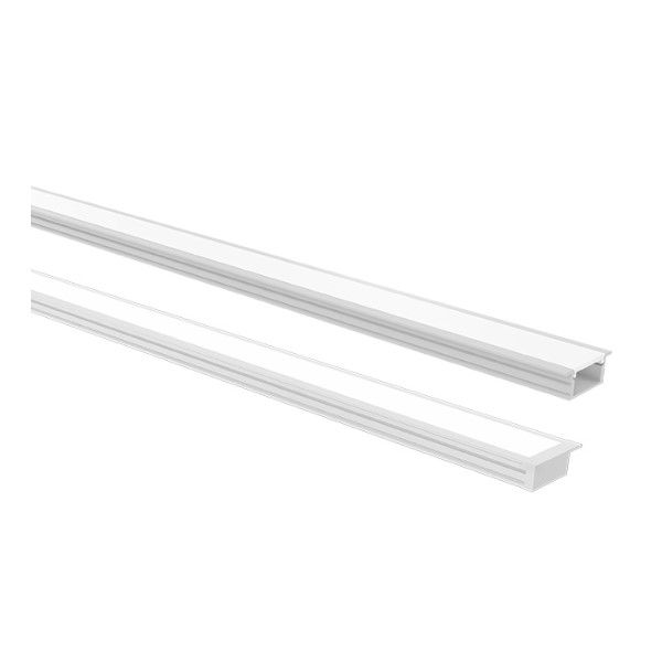 Perfil Embutir Vertex 24x9 Alumínio Branco 9x24x2000 mm para Fita LED