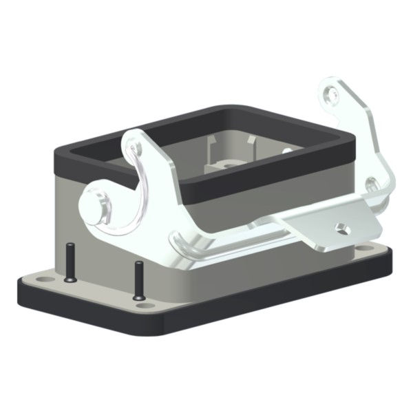 Base Baixa 6 Pólos Tomada Com Um Alavanca Cinza