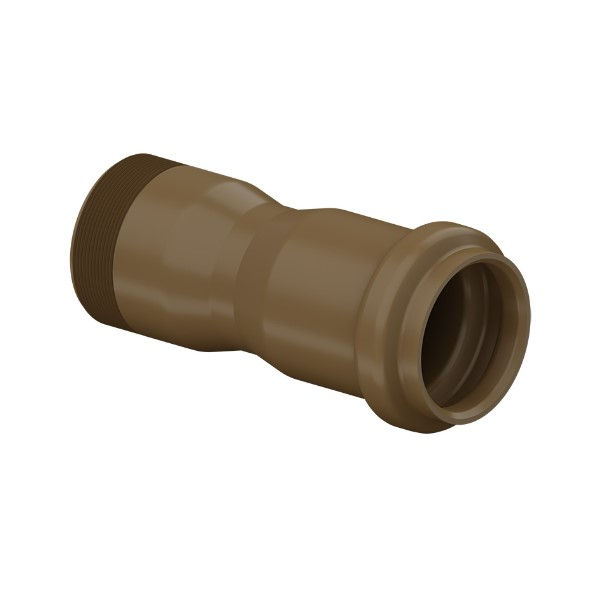 Adaptador PVC Rosqueável PBA 60 mmX2" Marrom Água Fria com Anel