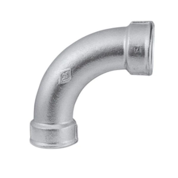 Curva Galvanizada 90G Fêmea - Fêmea 2" Água Fria