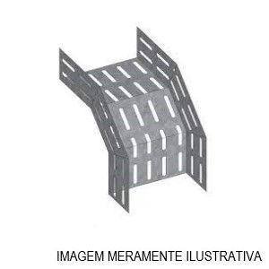 Curva 90G Vertical Perfurada Galvanizada a Fogo Externa para Eletrocalha 100x100 mm Chapa 14
