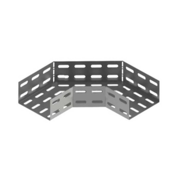 Curva 90G Horizontal Perfurada Galvanizada Eletrolítica para Eletrocalha 50x50 mm Chapa 14